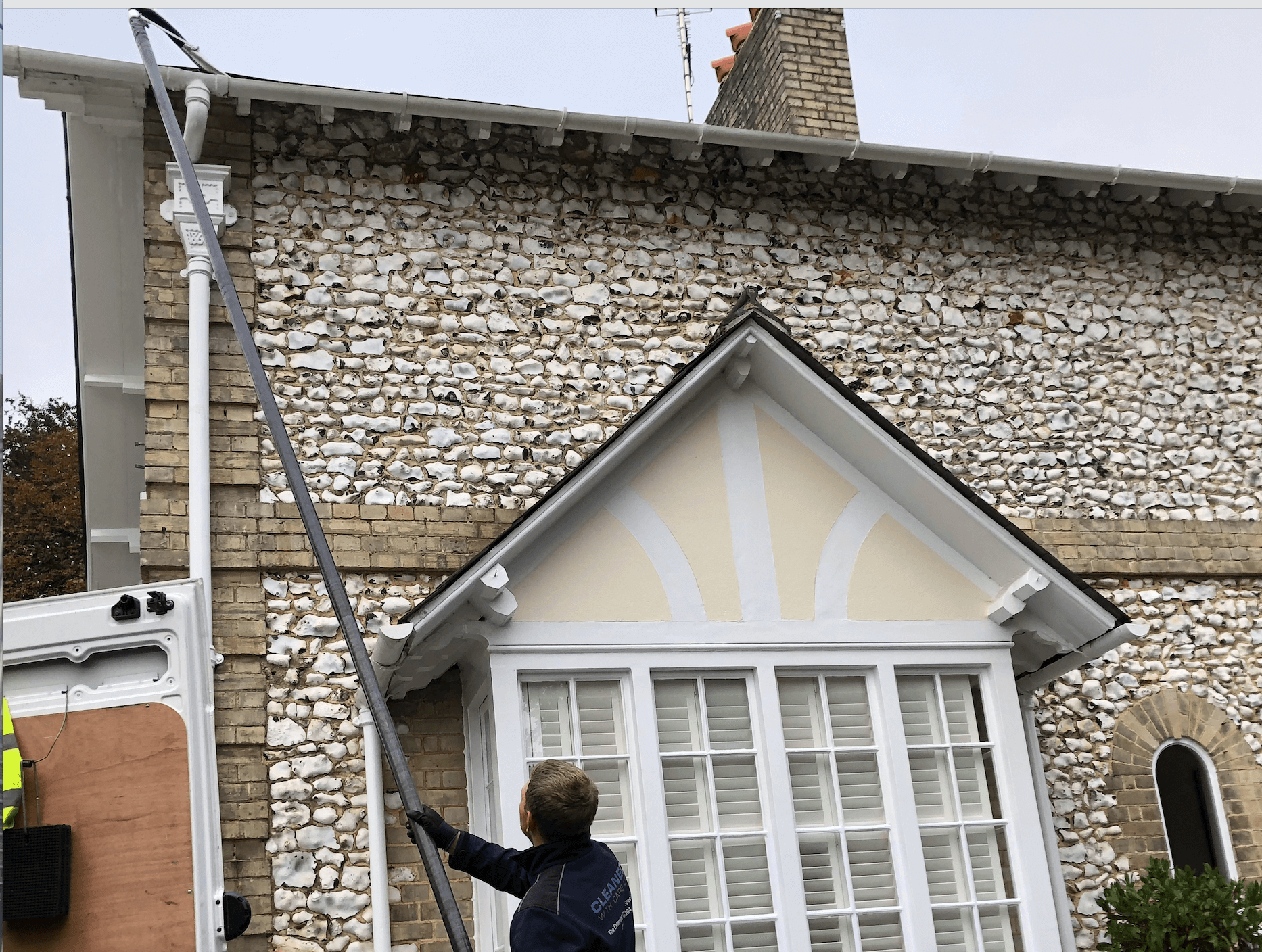 Professional gutter cleaning tools and equipment used by The Roof Moss Cleaners in Hook